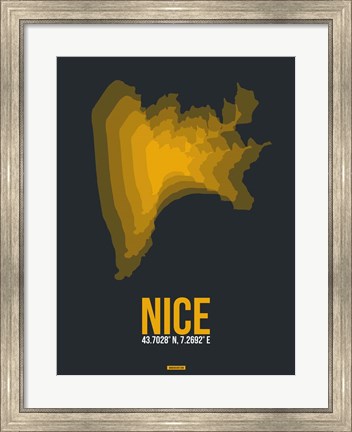 Framed Nice Radiant Map 2 Print