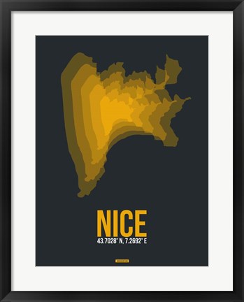 Framed Nice Radiant Map 2 Print