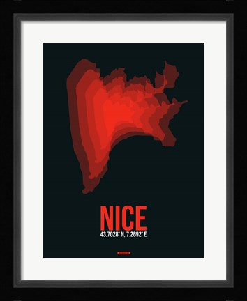 Framed Nice Radiant Map 3 Print