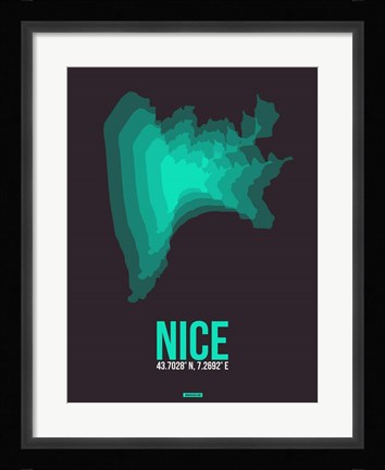 Framed Nice Radiant Map 4 Print