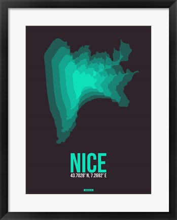 Framed Nice Radiant Map 4 Print