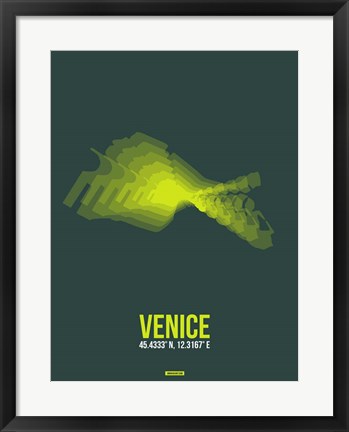 Framed Venice Radiant Map 1 Print