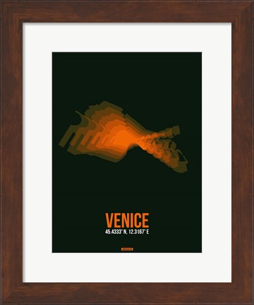 Framed Venice Radiant Map 2 Print