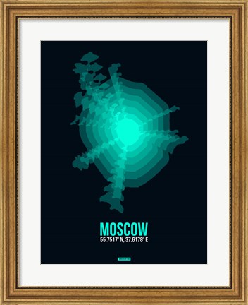 Framed Moscow Radiant Map 3 Print