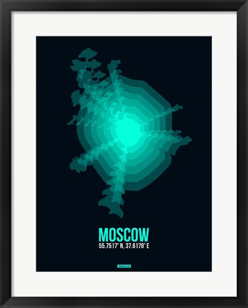 Framed Moscow Radiant Map 3 Print