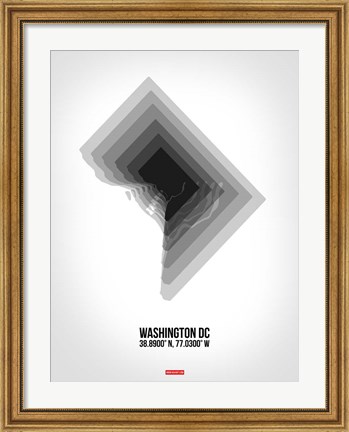 Framed Washington DC Radiant Map 5 Print