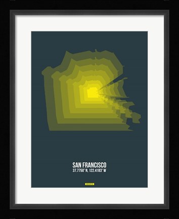 Framed San Francisco Radiant Map 1 Print