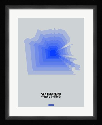 Framed San Francisco Radiant Map 3 Print
