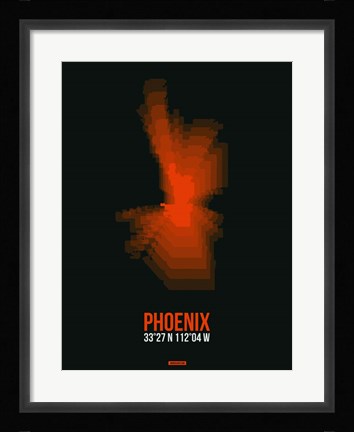 Framed Phoenix Radiant Map 1 Print