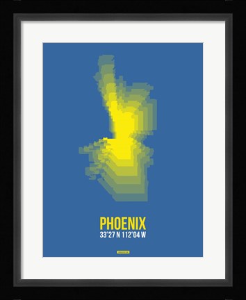 Framed Phoenix Radiant Map 2 Print