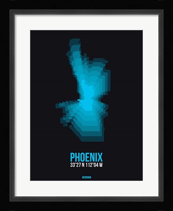 Framed Phoenix Radiant Map 3 Print