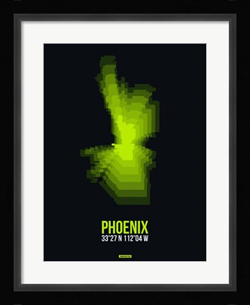 Framed Phoenix Radiant Map 5 Print