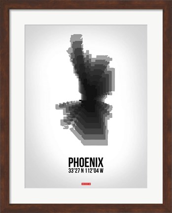 Framed Phoenix Radiant Map 6 Print
