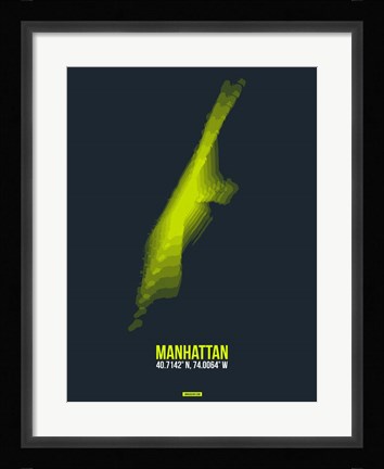 Framed Manhattan Radiant Map 1 Print
