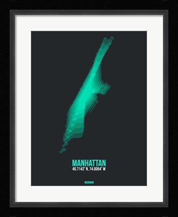 Framed Manhattan Radiant Map 2 Print