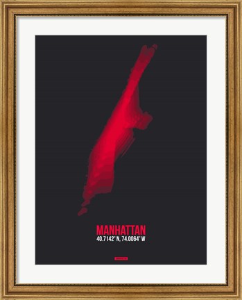 Framed Manhattan Radiant Map 3 Print