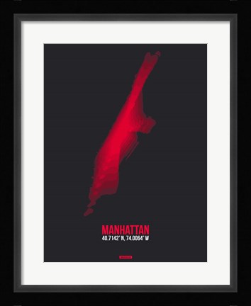 Framed Manhattan Radiant Map 3 Print