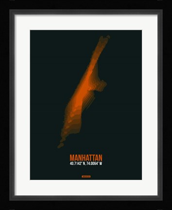 Framed Manhattan Radiant Map 4 Print