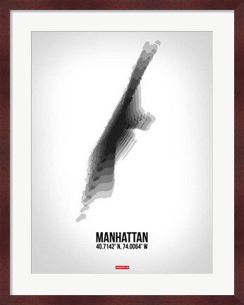 Framed Manhattan Radiant Map 5 Print