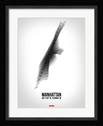 Framed Manhattan Radiant Map 5 Print