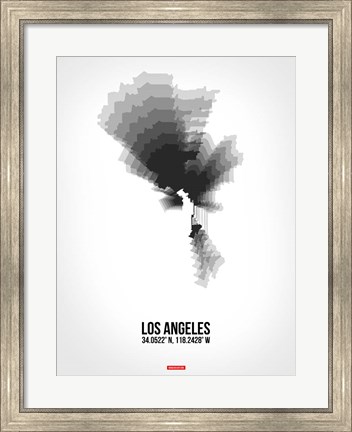 Framed Los Angeles Radiant Map 8 Print