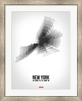 Framed New York Radiant Map 4 Print