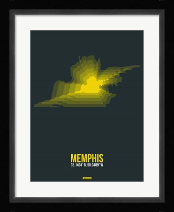 Framed Memphis Radiant Map 1 Print