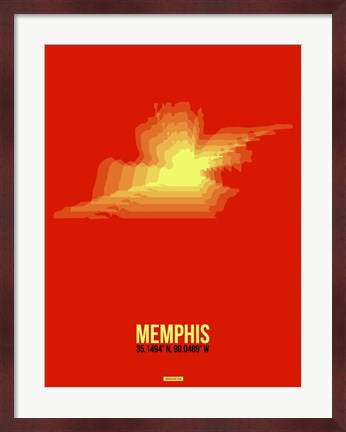 Framed Memphis Radiant Map 4 Print