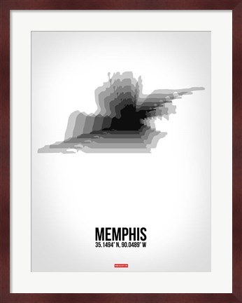 Framed Memphis Radiant Map 5 Print