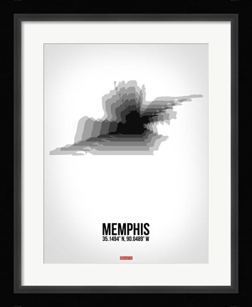 Framed Memphis Radiant Map 5 Print