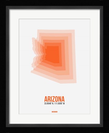 Framed Arizona Radiant Map 1A Print