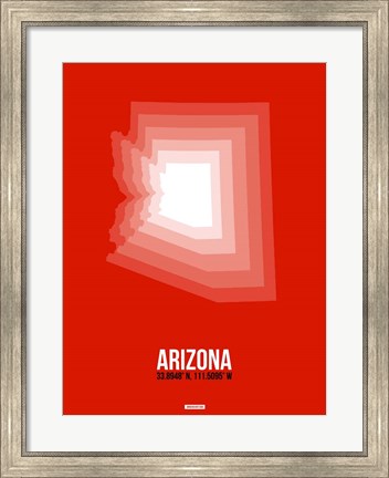 Framed Arizona Radiant Map 4A Print