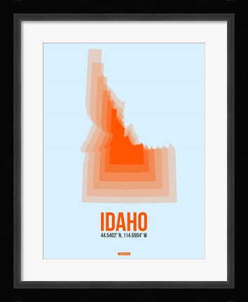 Framed Idaho Radiant Map 1 Print