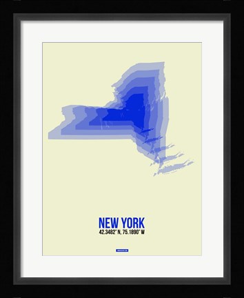 Framed New York Radiant Map 1 Print