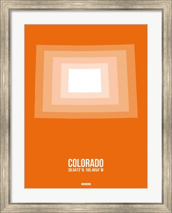 Framed Colorado Radiant Map 3 Print