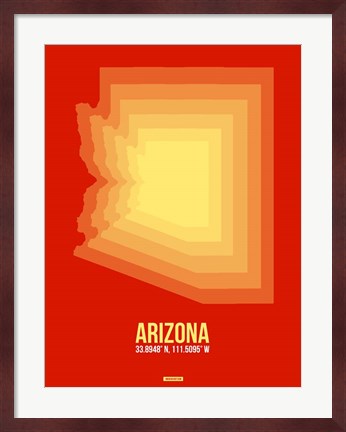 Framed Arizona Radiant Map 3B Print