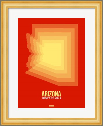 Framed Arizona Radiant Map 3B Print
