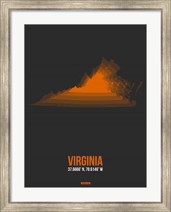 Framed Virginia Radiant Map 4 Print