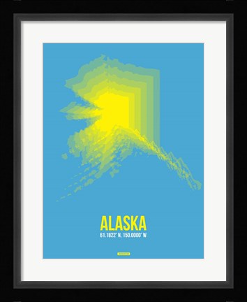 Framed Alaska Radiant Map 2 Print