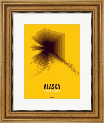 Framed Alaska Radiant Map 3 Print