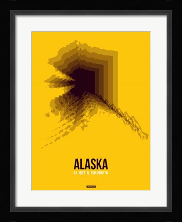 Framed Alaska Radiant Map 3 Print
