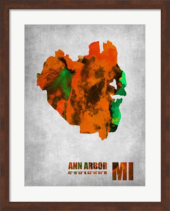 Framed Ann Arbor Michigan Print