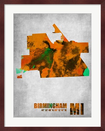 Framed Birmingham Michigan Print