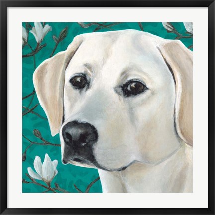 Framed Dlynn&#39;s Dogs - Magnolia Print