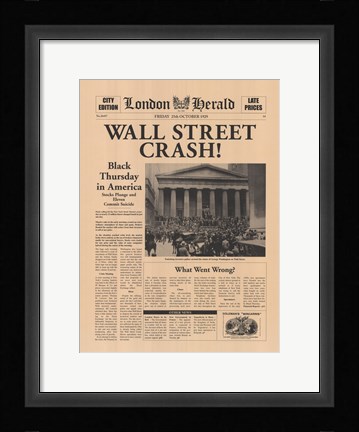 Framed Wall Street Crash! Print