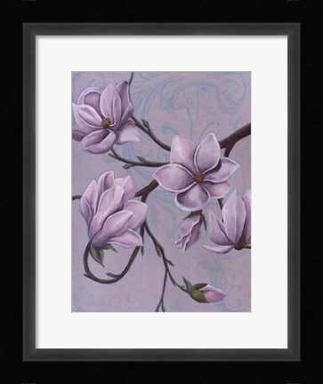 Framed Branches of Magnolia I Print