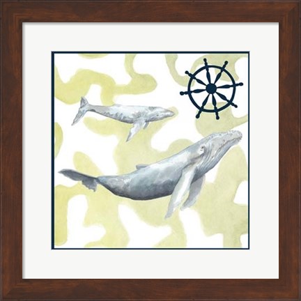 Framed Whale Composition I Print