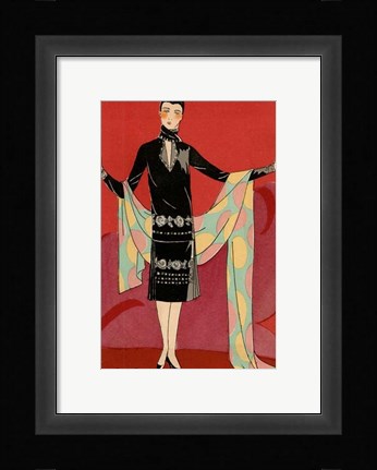 Framed Vintage Couture IX Print