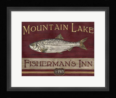 Framed Lodge Sign II Print