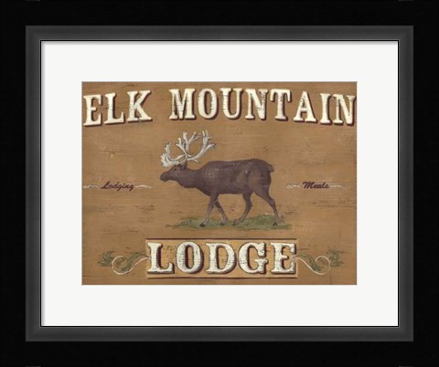 Framed Lodge Sign III Print